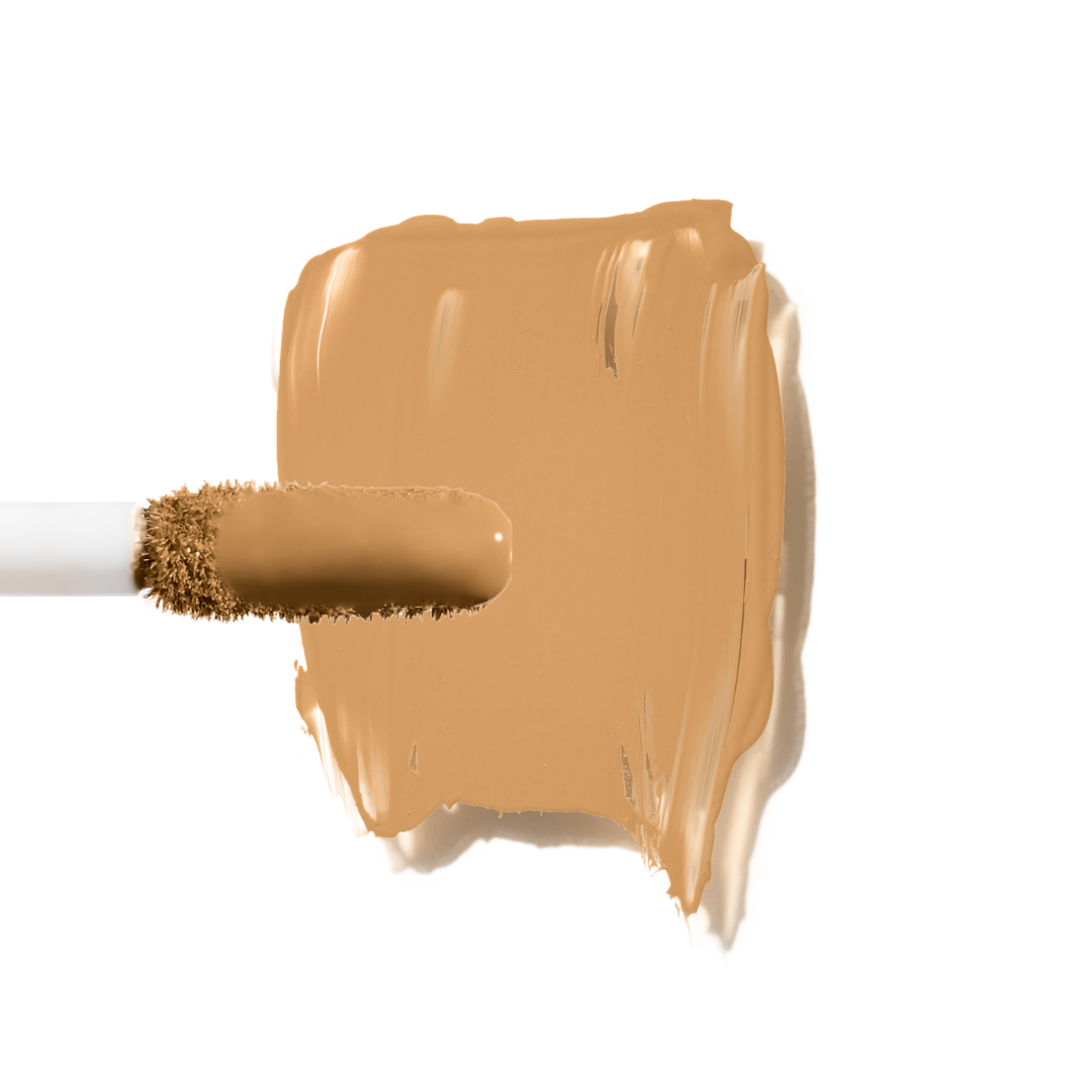 Maxine's Revenge French Face concealer shade Medium Golden tube on a white background; blurring hydrating, stretchy foundation concealer for a natural radiant beautiful complexion