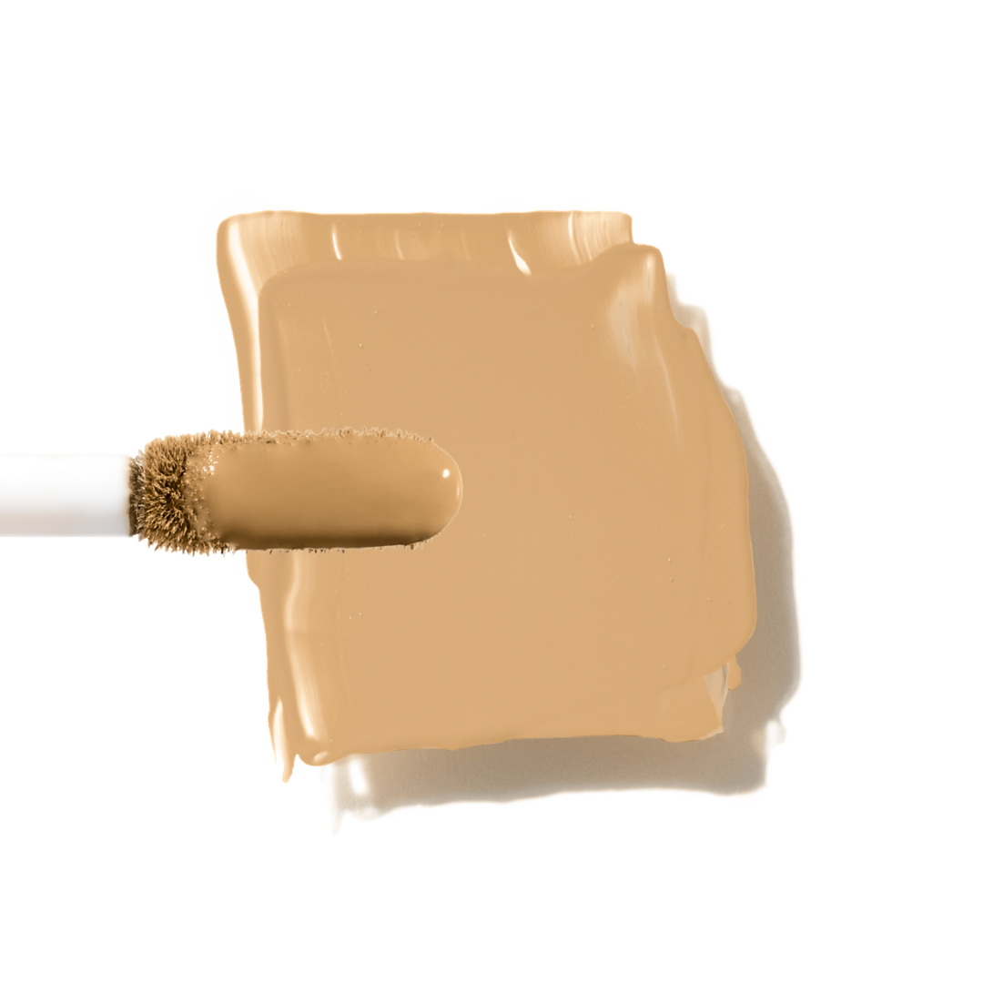 Maxine's Revenge French Face concealer shade Medium Sand tube on a white background; blurring hydrating, stretchy foundation concealer for a natural radiant beautiful complexion