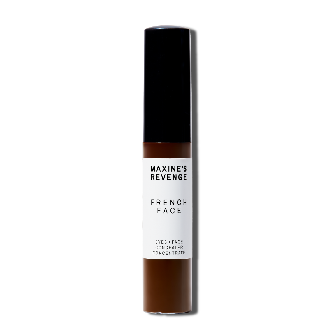 Maxine's Revenge French Face concealer shade Deep Truffle tube on a white background