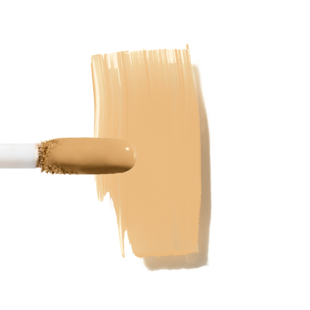 Maxine's Revenge French Face concealer shade Light Medium Beige tube on a white background; blurring hydrating, stretchy foundation concealer for a natural radiant beautiful complexion