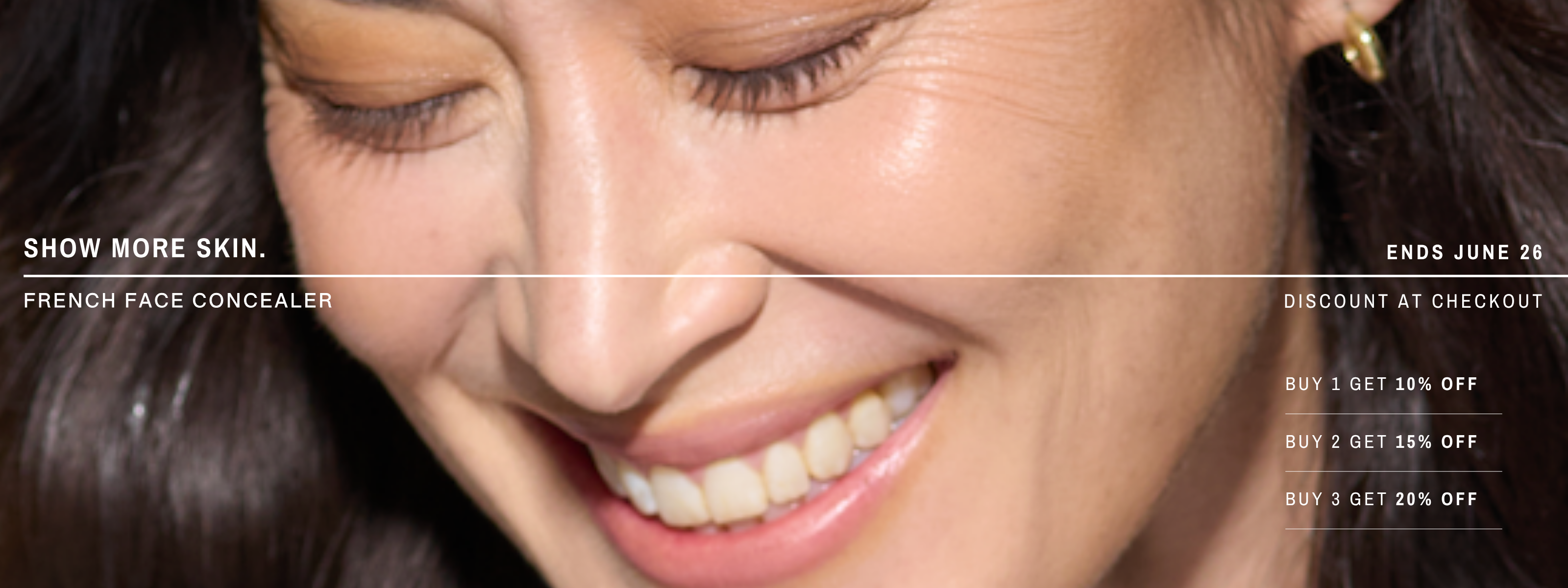 Close up of a mature asian woman's face with text mapping out the savings for our Amazon Prime sales for June 2026